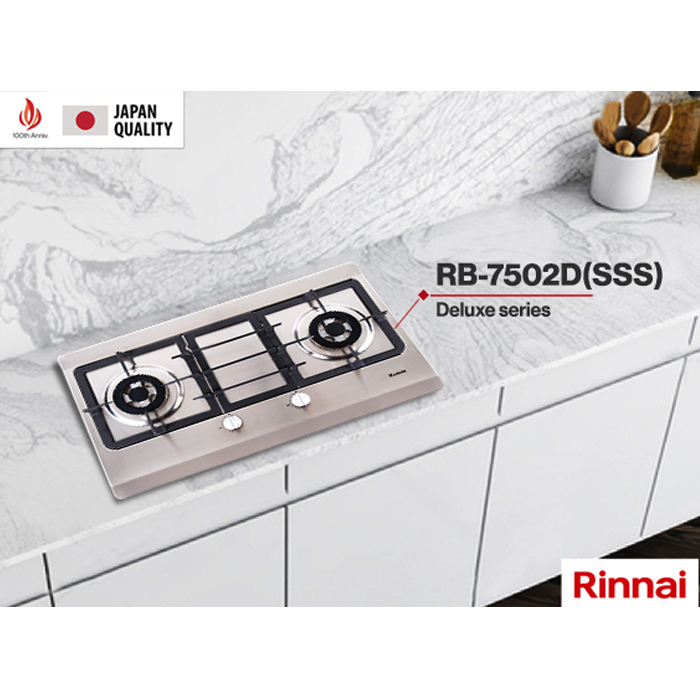 Rinnai Kompor Tanam 2 Tungku - RB-7502D(SSS) | RB-7502D (SSS)